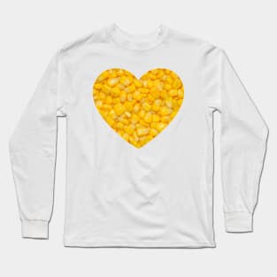 I Love Corn Heart Food Photograph Long Sleeve T-Shirt